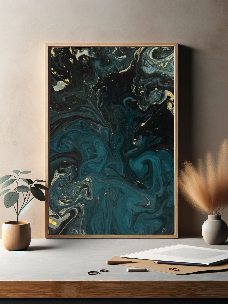Abstract Swirl — Fine Art Poster. — room view 2