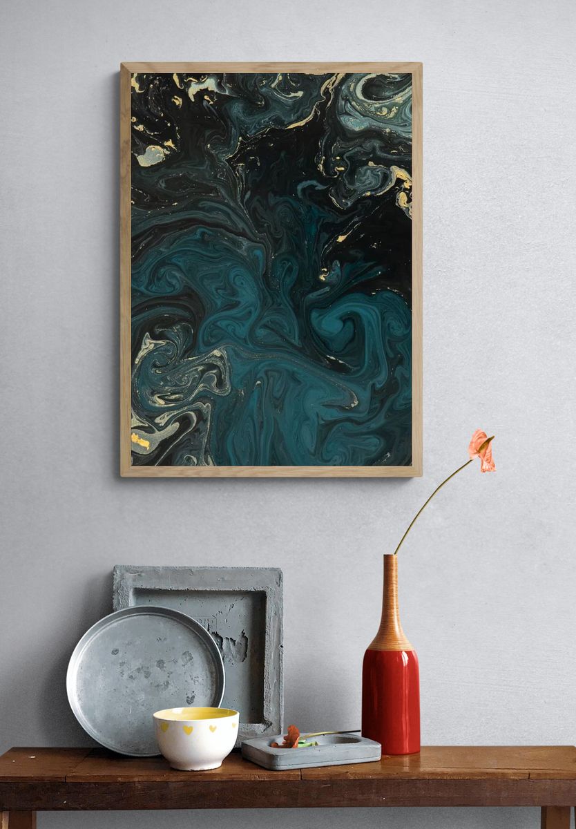 Abstract Swirl — Fine Art Poster. — room view 3
