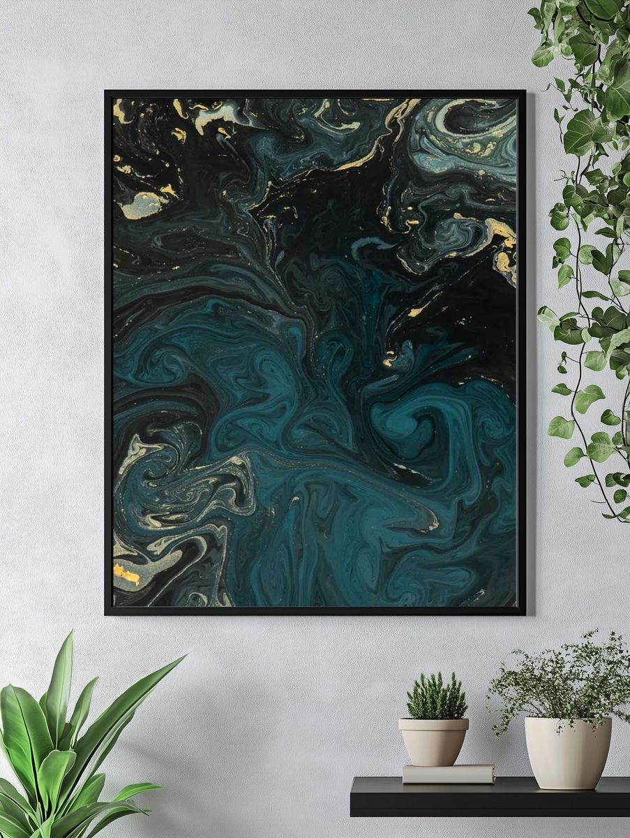 Abstract Swirl — Fine Art Poster. — room view 4