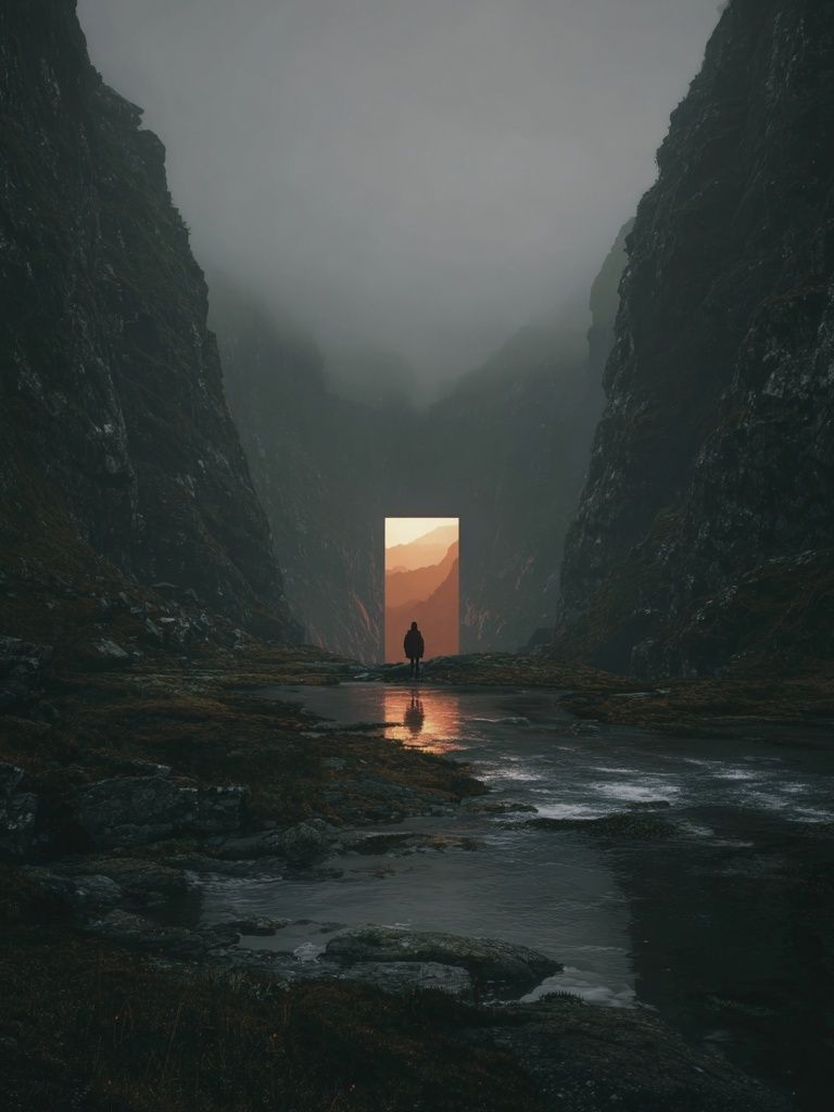 Mysterious Doorway — Fine Art Print. poster — fine-art art