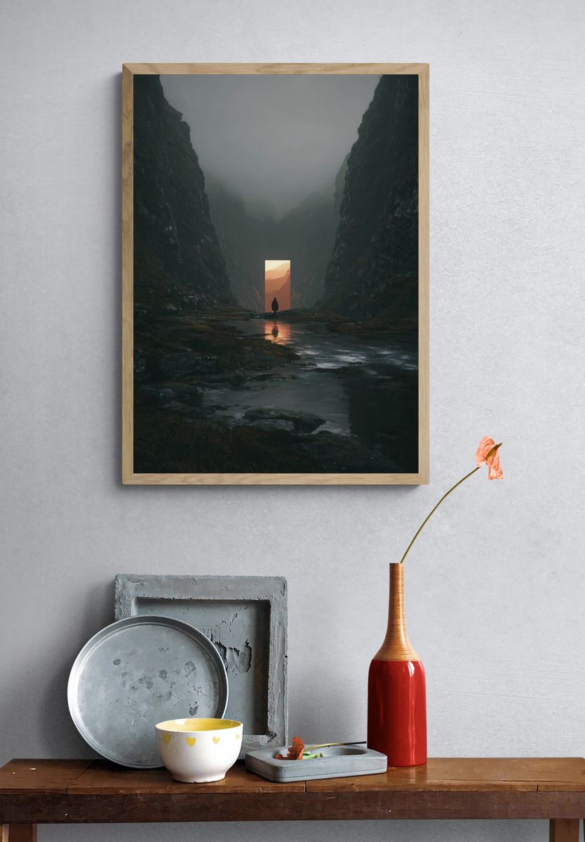 Mysterious Doorway — Fine Art Print. — room view 3
