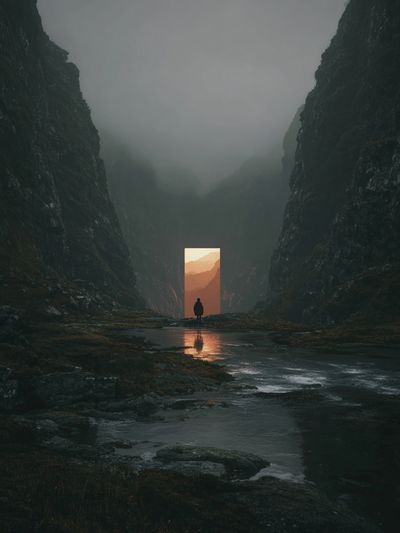 Mysterious Doorway — Fine Art Print. poster print