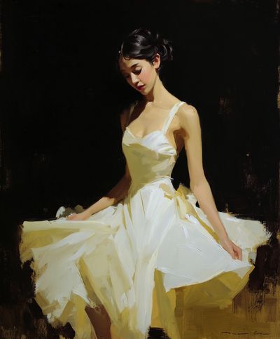 Elegant Ballet Portrait Print. poster print