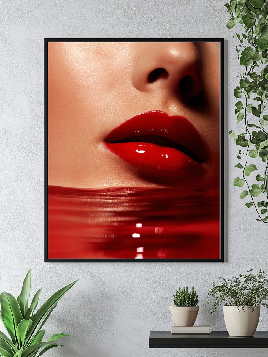Red Lips — Fashion Photography Print. — room view 4
