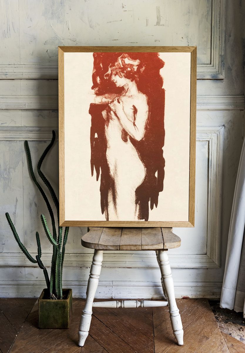 Elegant Female Figure — Fine Art Print. — room view 1
