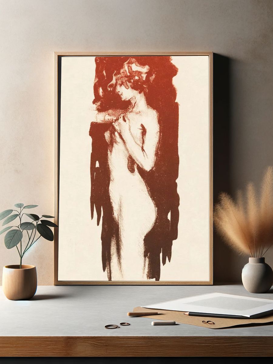 Elegant Female Figure — Fine Art Print. — room view 2