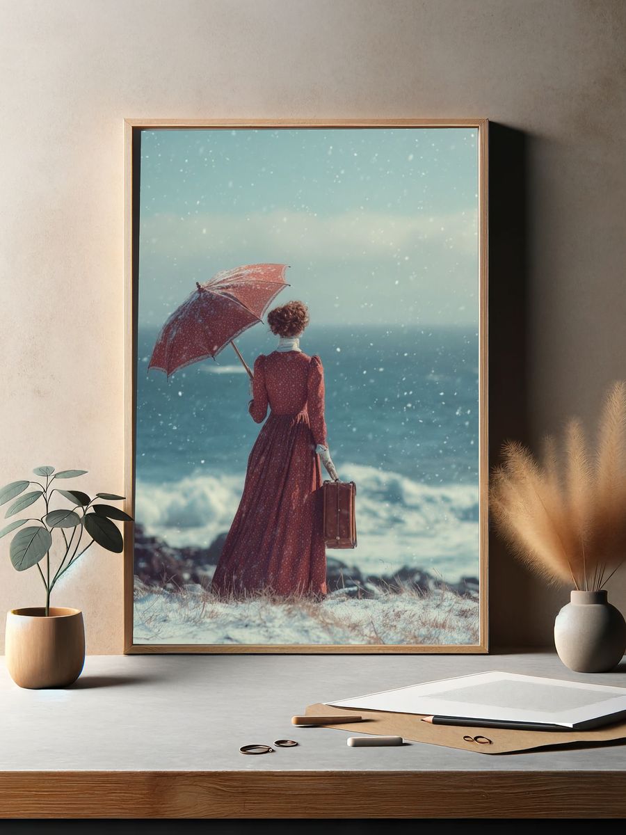 Victorian Woman by the Sea — Fine Art Print. — room view 2