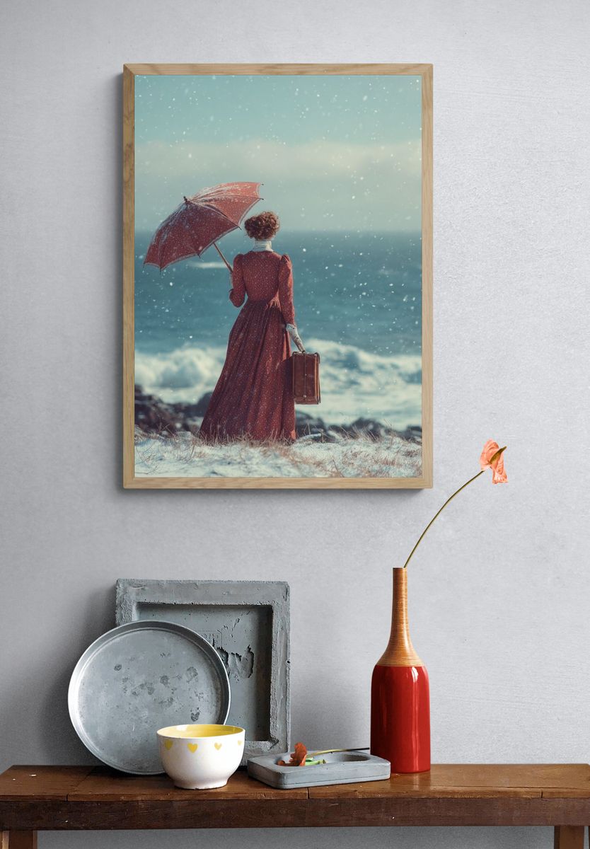 Victorian Woman by the Sea — Fine Art Print. — room view 3