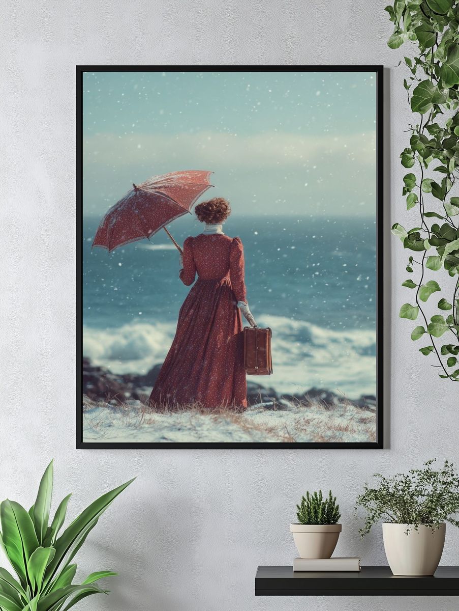 Victorian Woman by the Sea — Fine Art Print. — room view 4