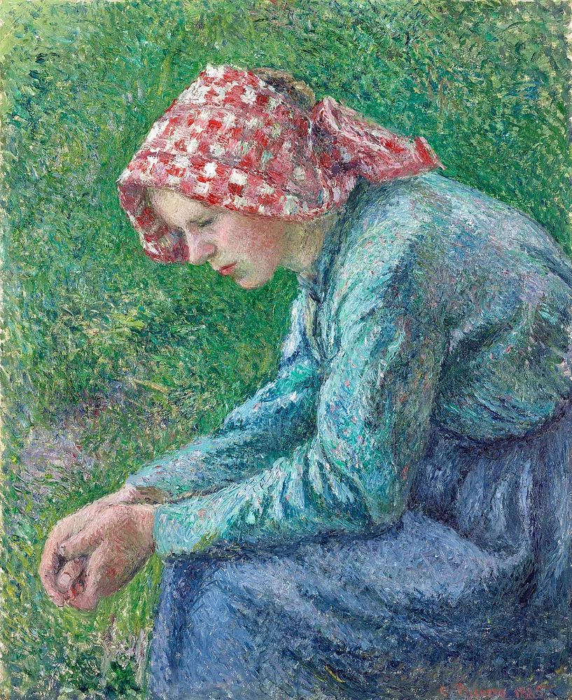 Contemplative Woman — Fine Art Print. poster — fine-art art