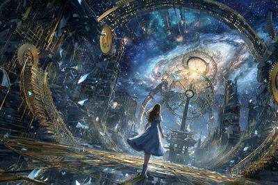 Cosmic Journey — Fantasy Art Print. poster