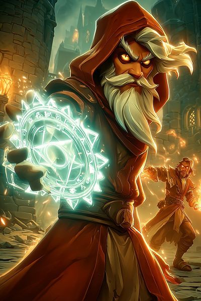Mystical Sorcerer — Fantasy Art Print. poster print