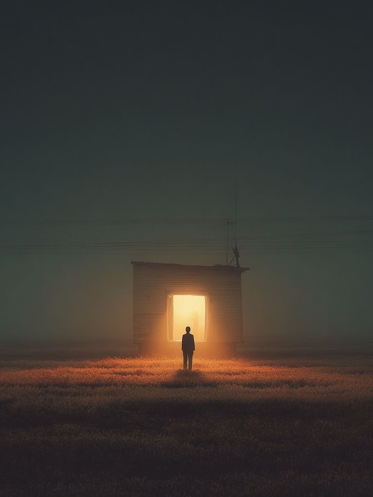 Mysterious Doorway in Fog — Fine Art Print. poster detail