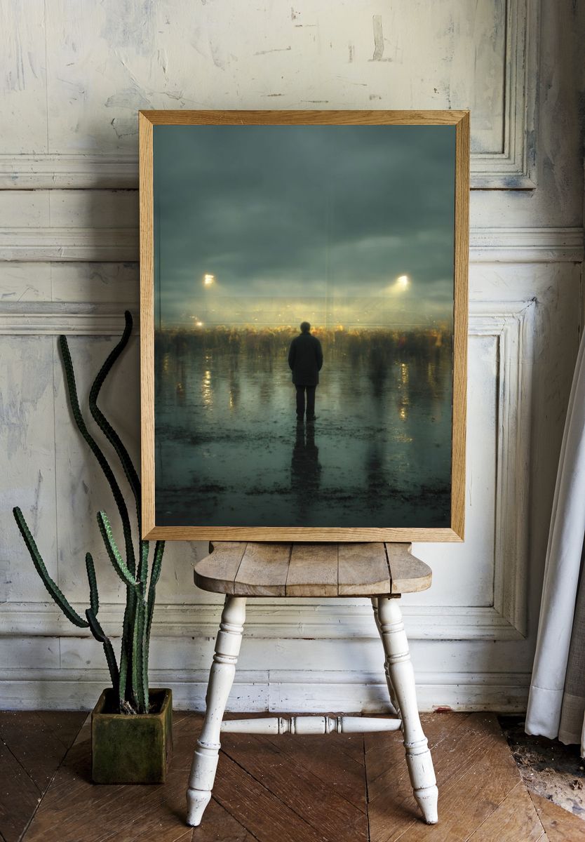 Lonely Spectator — Fine Art Print. — room view 1