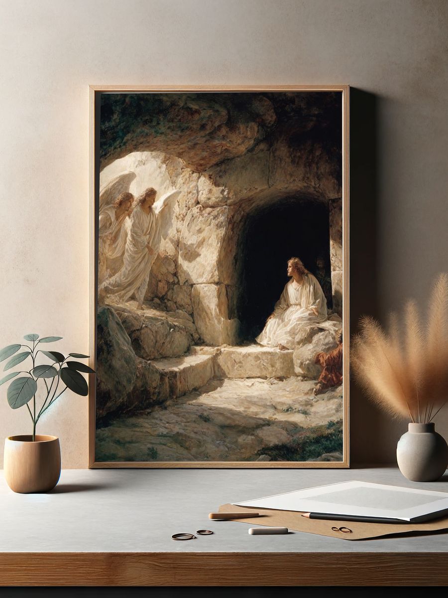 Angel at the Tomb — Fine Art Print. — room view 2