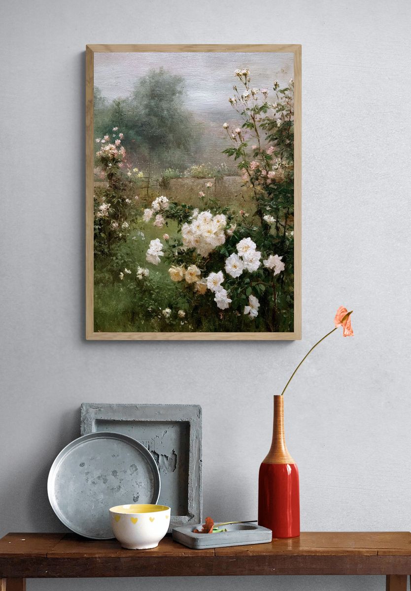 Blooming Roses — Fine Art Print. — room view 3