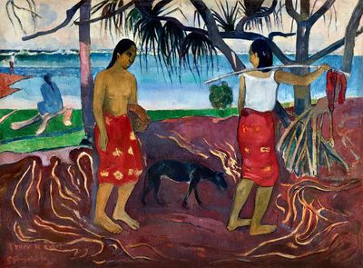 Tahiti Beach Scene — Fine-Art Print. poster