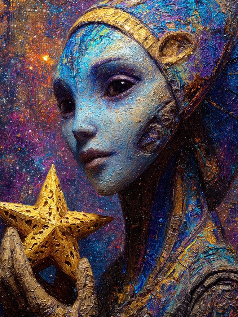 Alien Star Keeper — Fine Art Print. poster — fine-art art