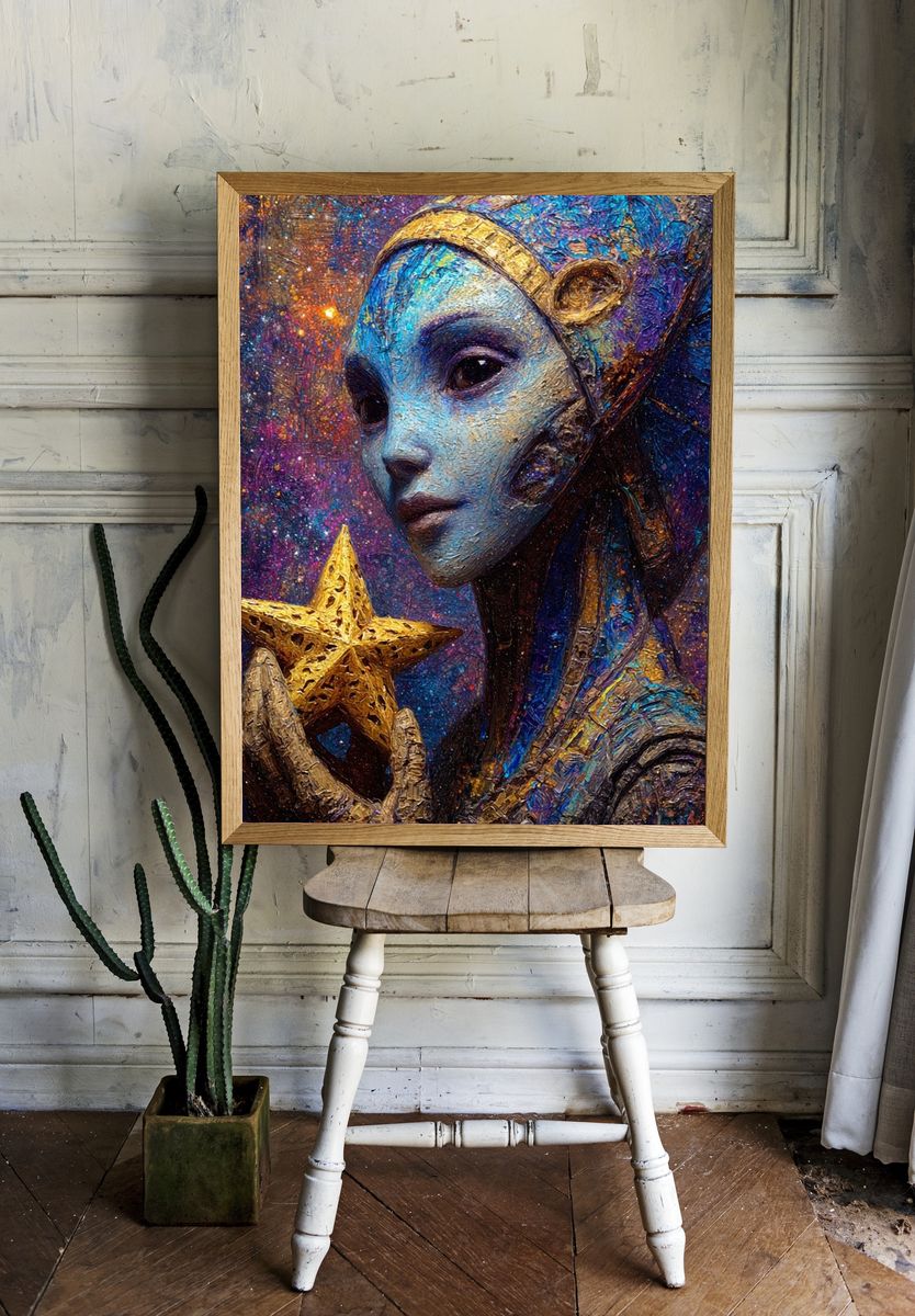 Alien Star Keeper — Fine Art Print. — room view 1