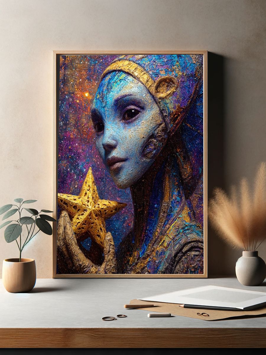 Alien Star Keeper — Fine Art Print. — room view 2