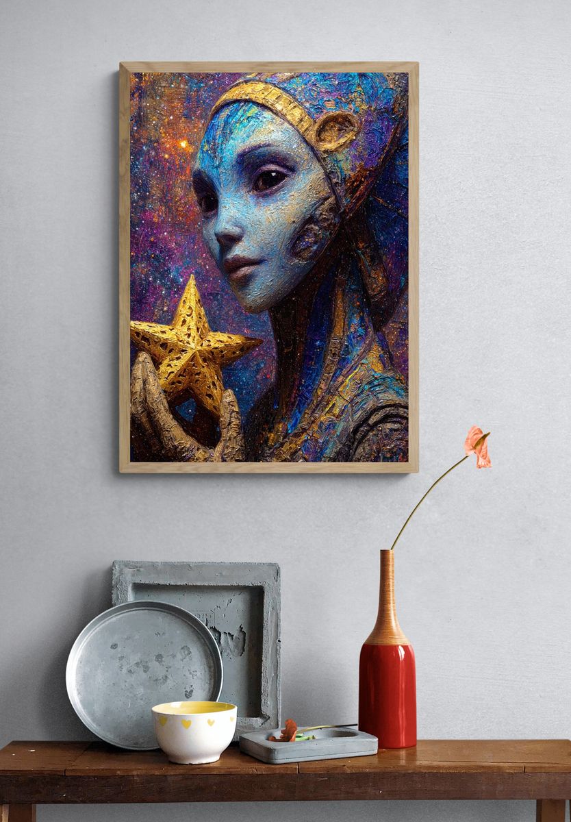 Alien Star Keeper — Fine Art Print. — room view 3