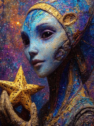 Alien Star Keeper — Fine Art Print. poster