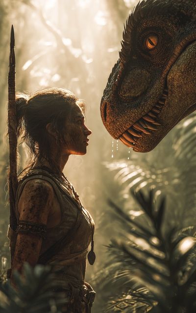 Adventurous Encounter — Fantasy Print. poster print