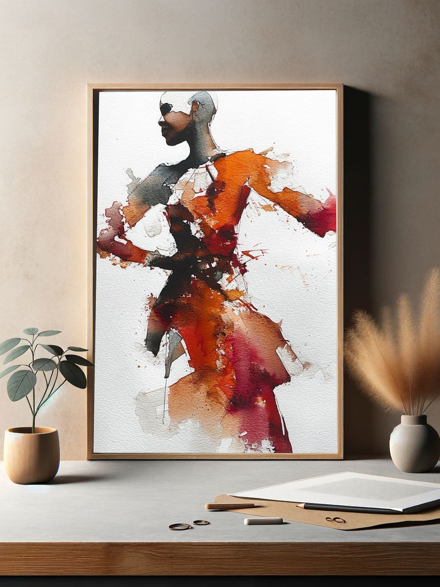 Elegant Fashion Illustration Poster. — room view 2