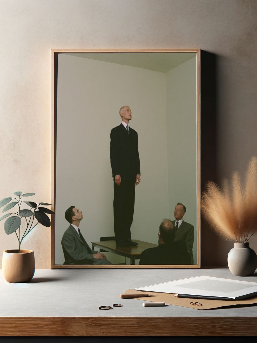 Mysterious Man Portrait Print. — room view 2