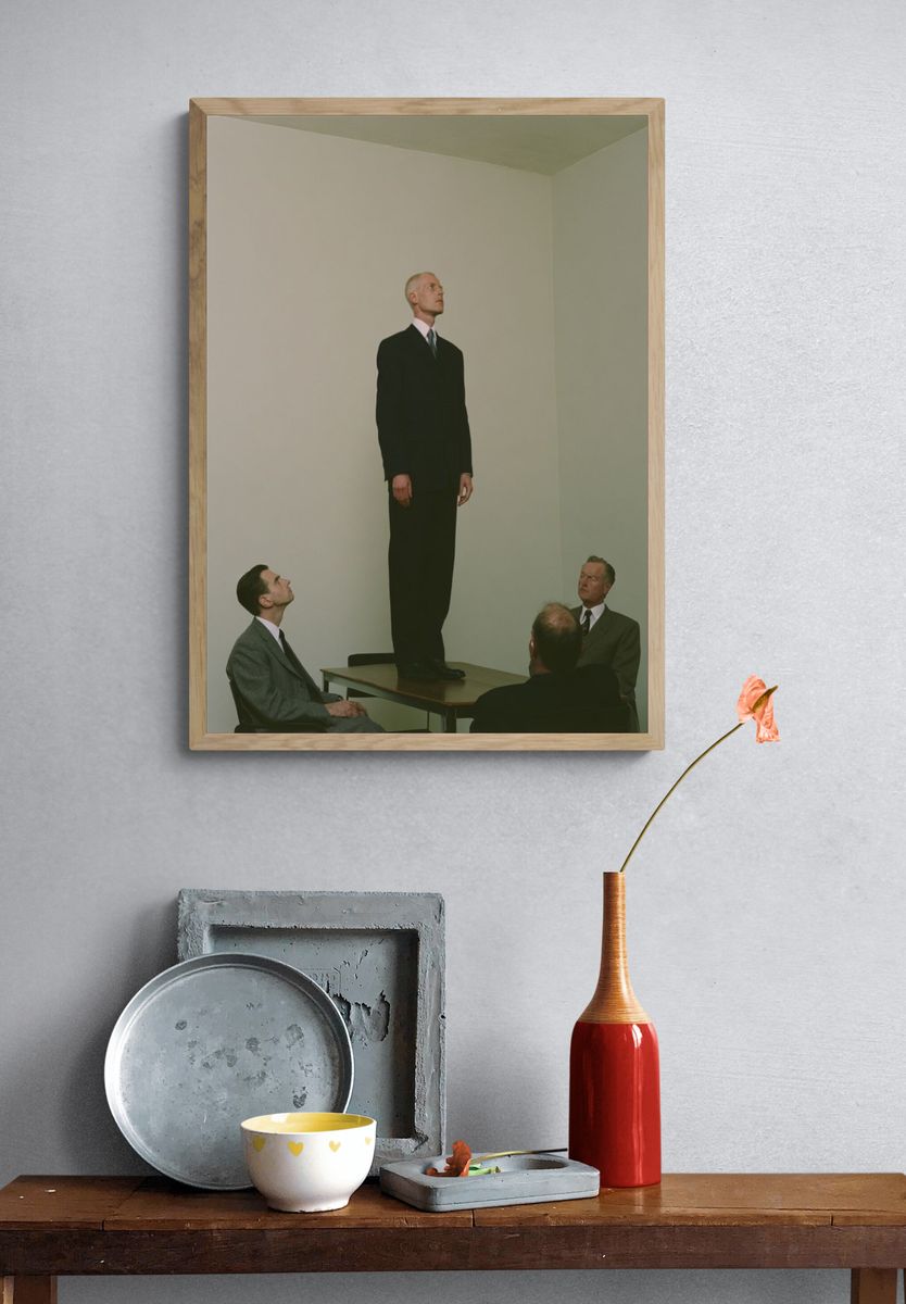 Mysterious Man Portrait Print. — room view 3