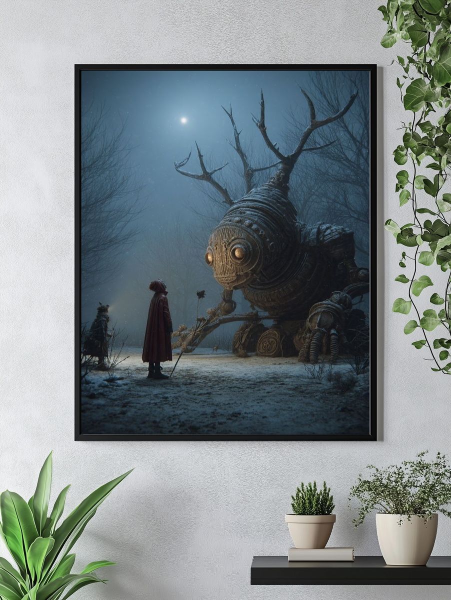 Mystical Encounter — Fantasy Art Print. — room view 4