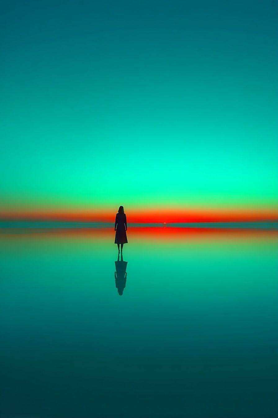 Silhouette at Sunset — Fine Art Print. poster — fine-art art