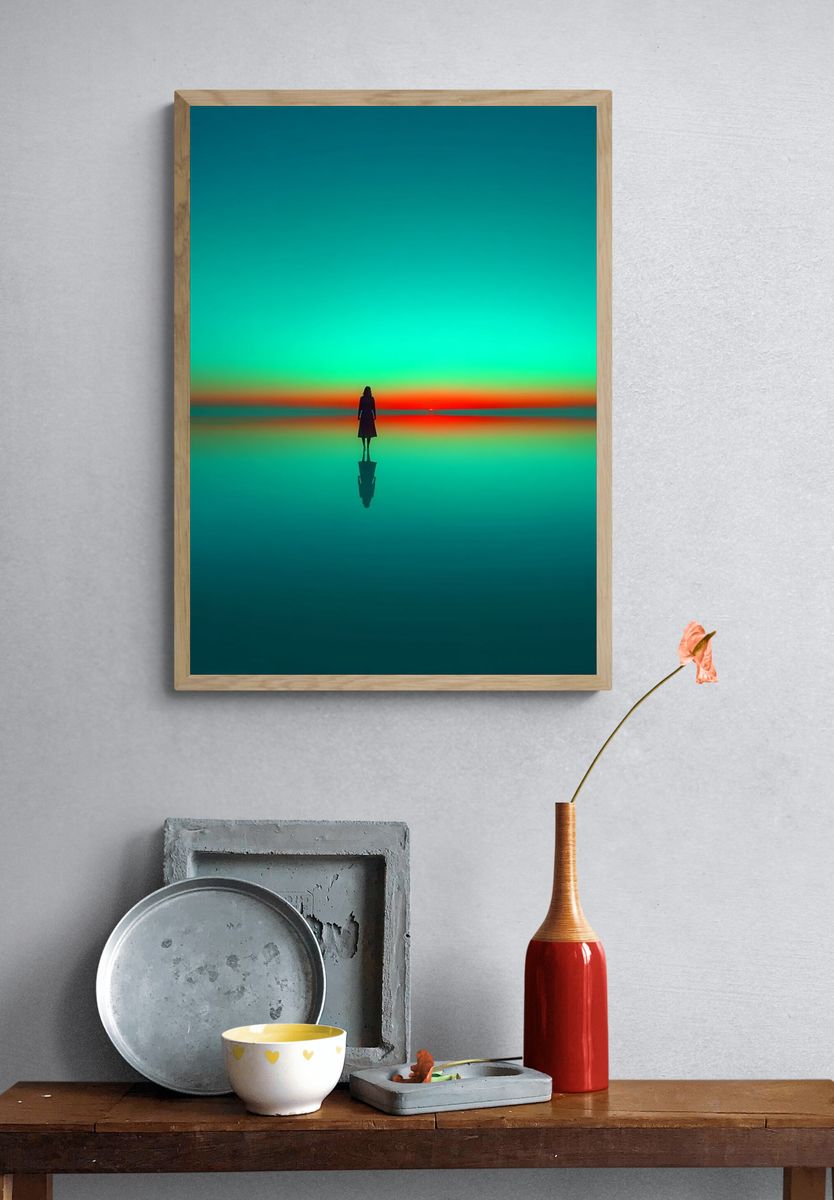 Silhouette at Sunset — Fine Art Print. — room view 3
