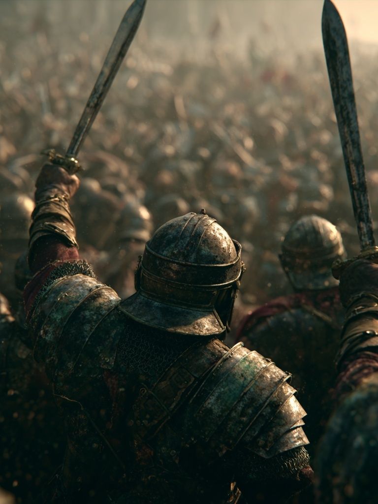Medieval Battle — Fantasy Art Print. poster detail