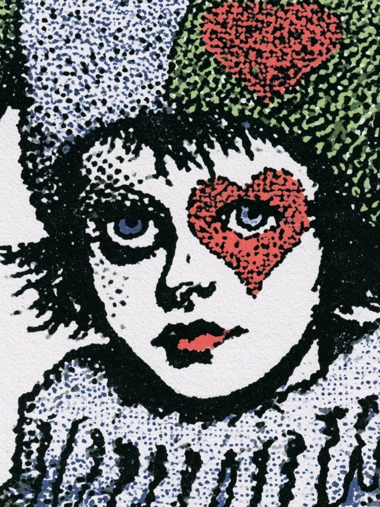 Surreal Clown Portrait Print. poster — fine-art art