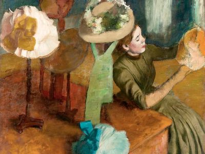 Woman with Hats — Fine Art Print. poster print