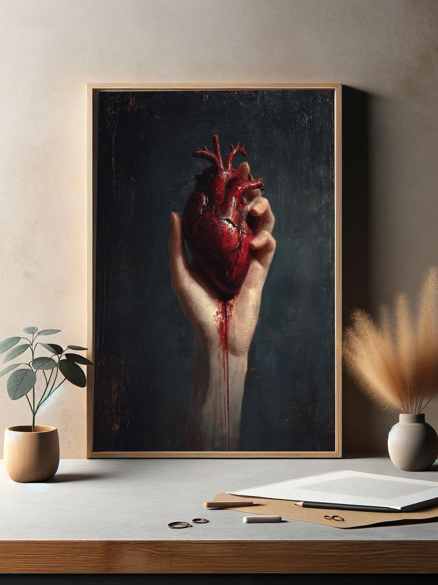 Heart in Hand — Fine Art Print. — room view 2