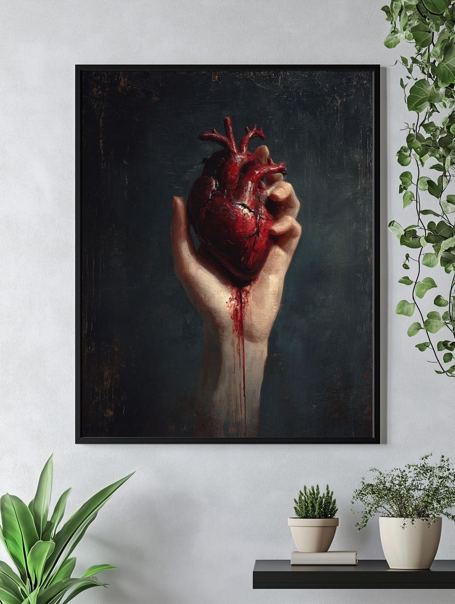 Heart in Hand — Fine Art Print. — room view 4