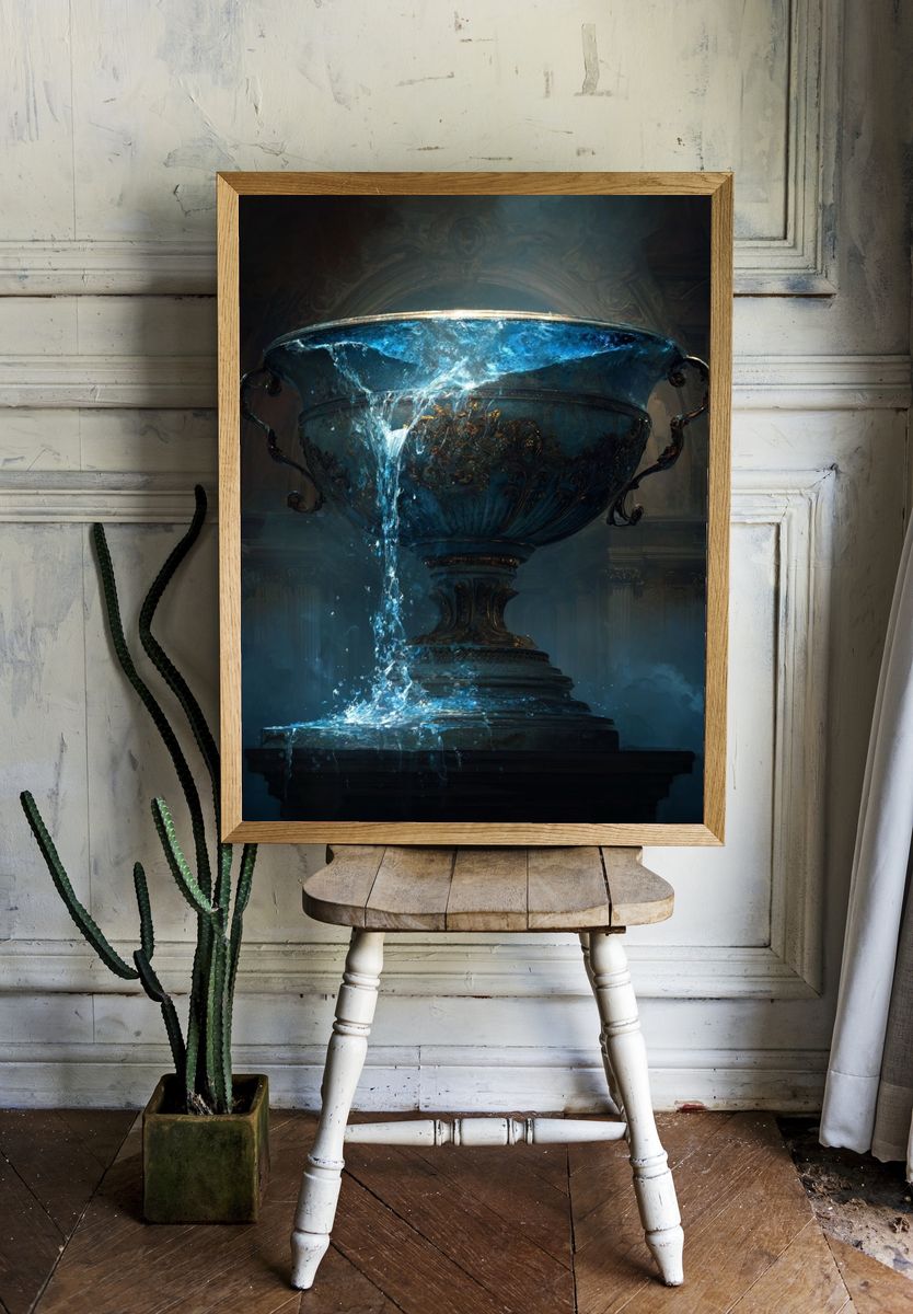 Majestic Fountain — Fine Art Print. — room view 1