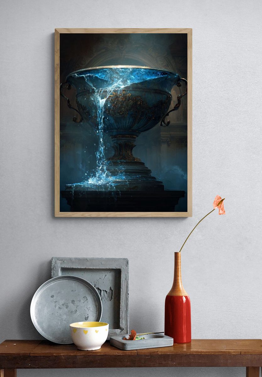Majestic Fountain — Fine Art Print. — room view 3