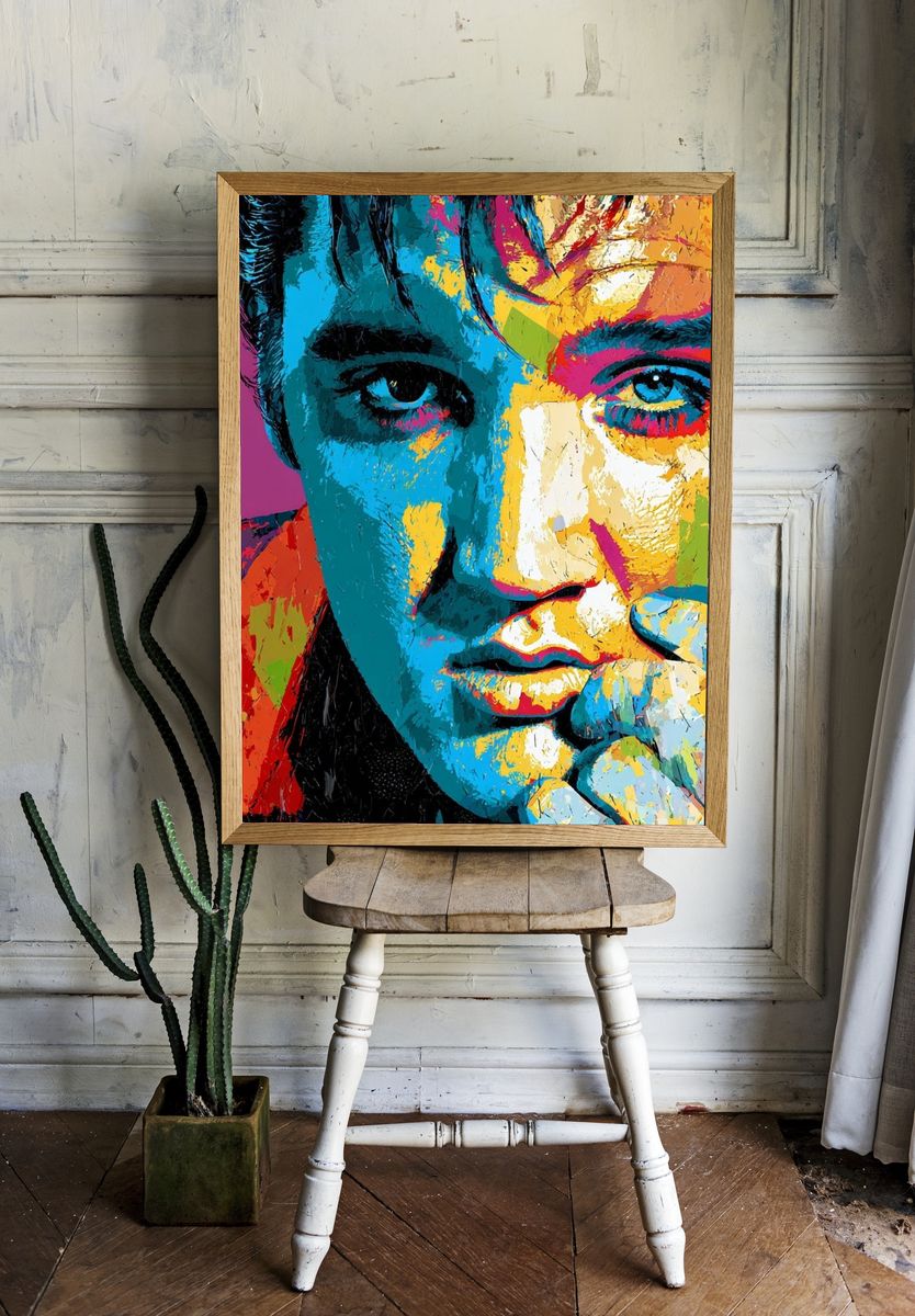 Colorful Pop Art Portrait Poster. — room view 1
