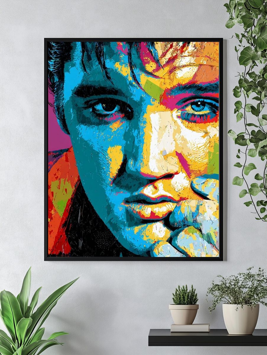 Colorful Pop Art Portrait Poster. — room view 4