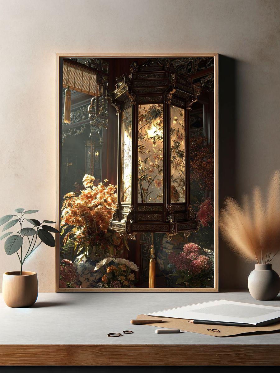 Elegant Lantern — Fine Art Print. — room view 2