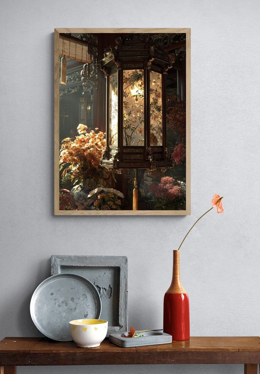 Elegant Lantern — Fine Art Print. — room view 3