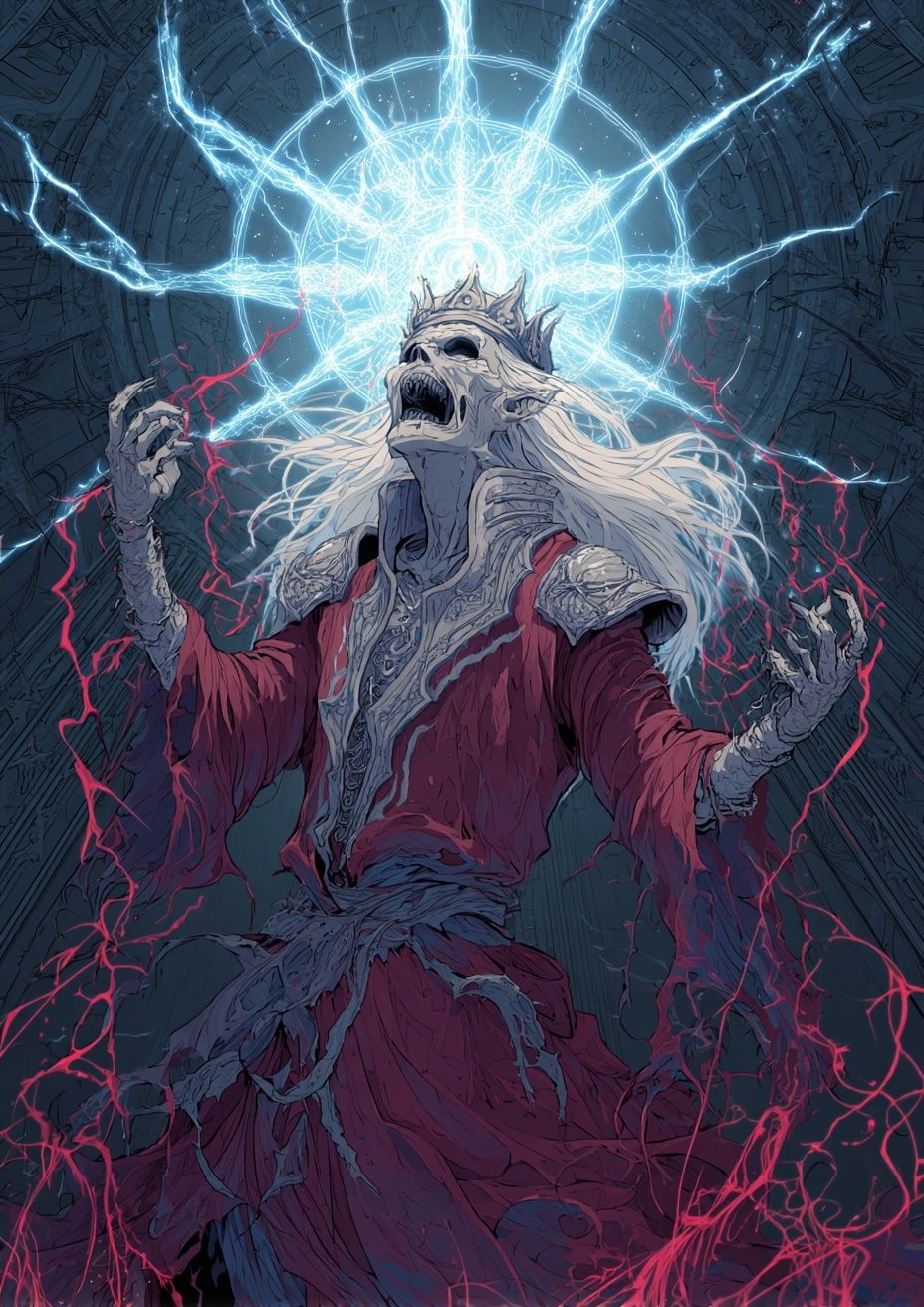 Eldritch Sorcerer — Fantasy Art Print. poster — illustration art