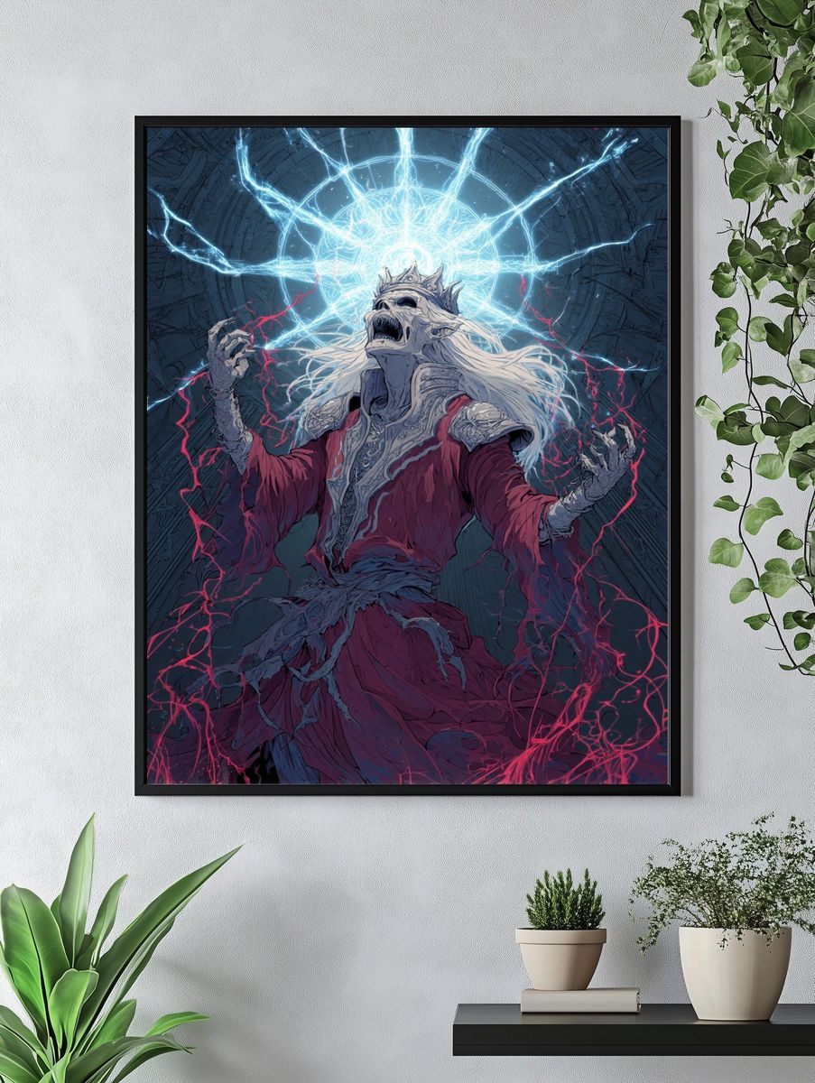 Eldritch Sorcerer — Fantasy Art Print. — room view 4