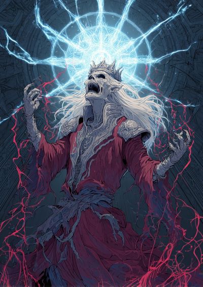 Eldritch Sorcerer — Fantasy Art Print. poster
