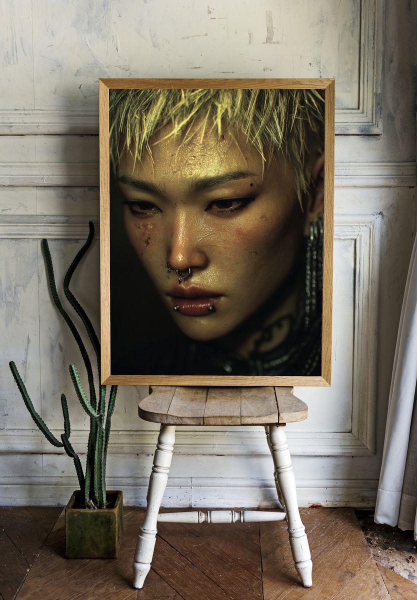 Intense Portrait — Fine Art Print. — room view 1