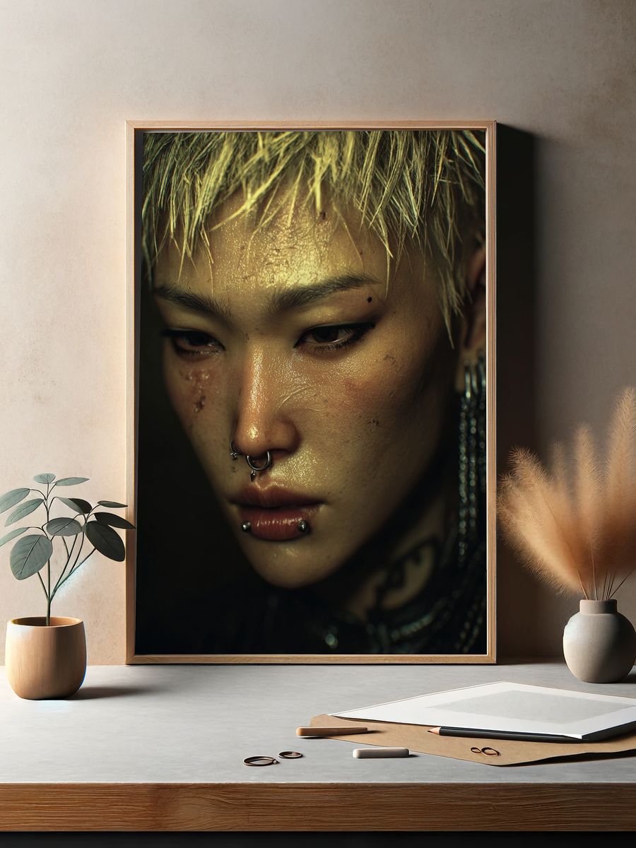 Intense Portrait — Fine Art Print. — room view 2