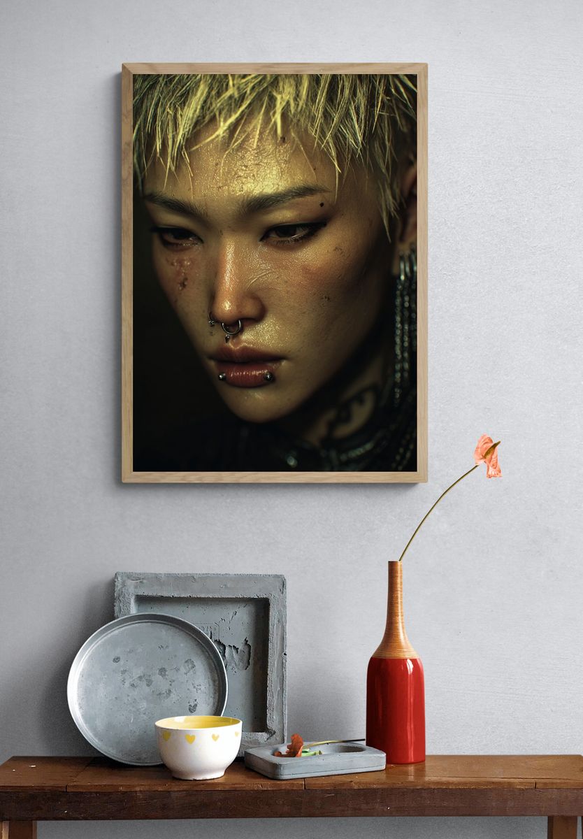 Intense Portrait — Fine Art Print. — room view 3